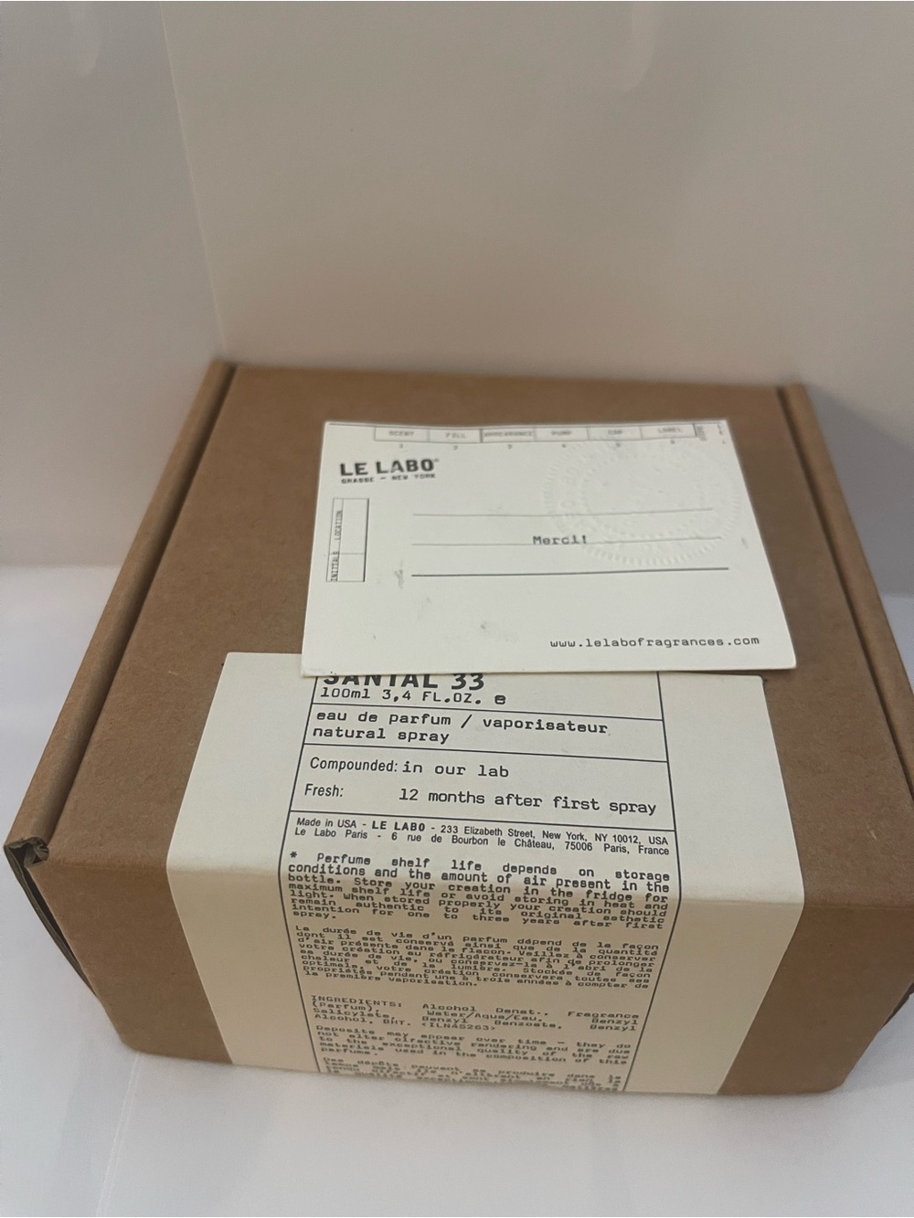 Le Labo Santal 33 - BOX ONLY